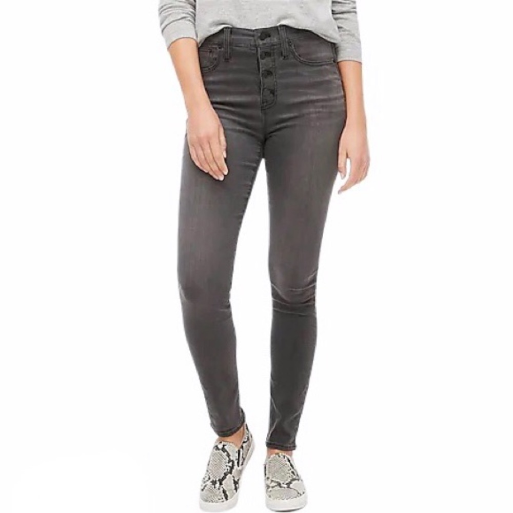 J. CREW Skinny Jean 10” Highest Rise Button Fly Asphalt Wash NWT